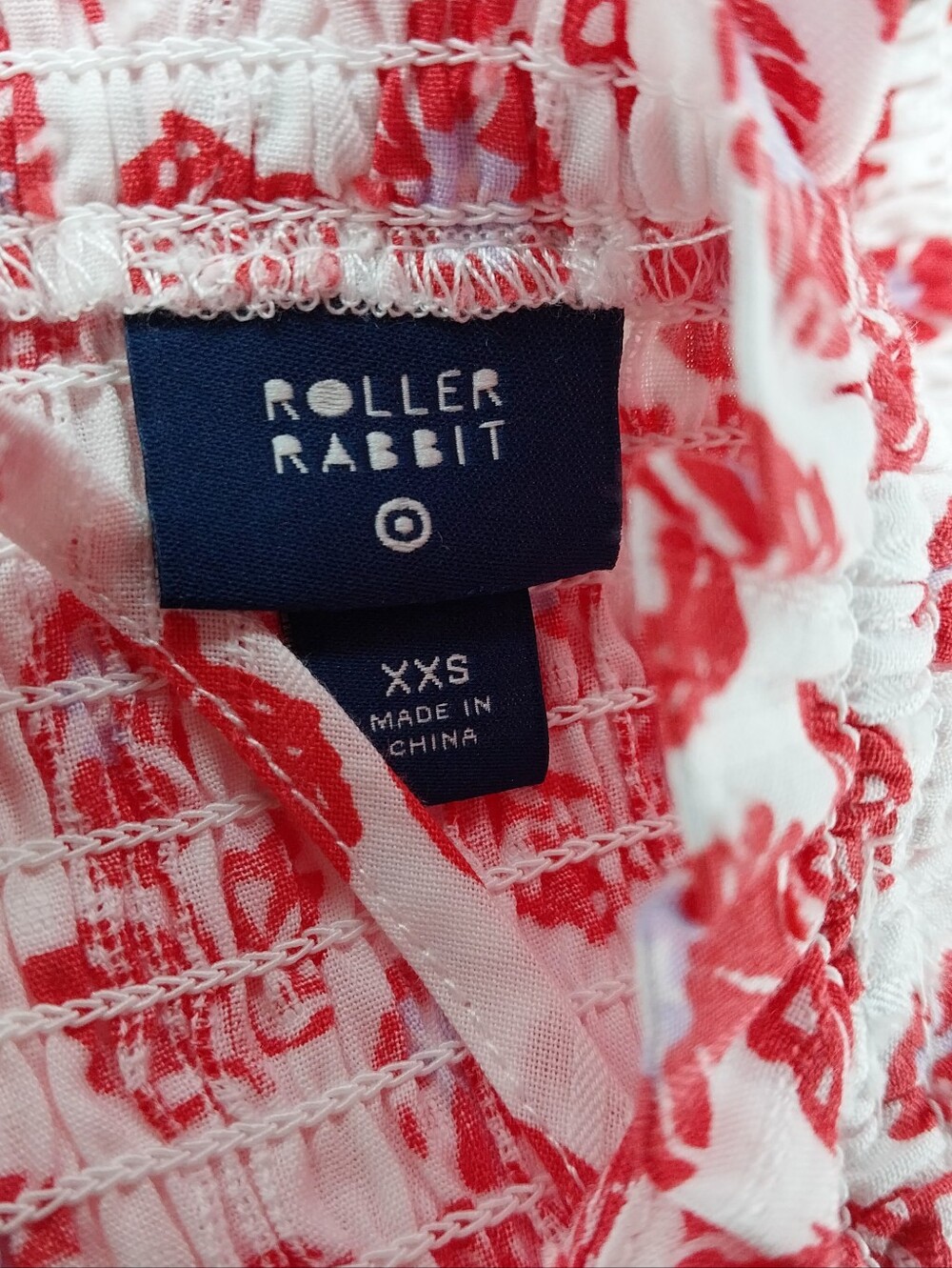 Roller Rabbit x Target Smocked Peplum Coquette Floral Boho Chic Crop Tank Top - Picture 7 of 7